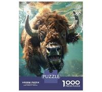 Jigsaw Puzzle for Adults 1000 Pieces Bison Sea Jigsaw Puzzle Relaxing Games Wall Decoration Difficult And Challenge 38x26cm/1000pcs