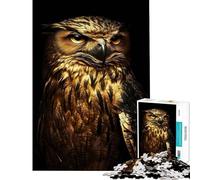 Jigsaw Puzzle for Adults 1000 Pieces Black And Gold Owl Fun at Home Activities, Improve Memory Relax Games for Ages 14 And over (38x52cm)