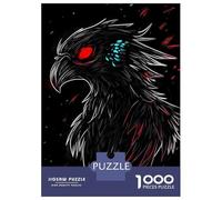 Jigsaw Puzzle for Adults 1000 Pieces Black Bird with Red Eye Jigsaw Puzzle Brain Teaser Game For Family Fun Parent-child Interaction 70x50cm/1000pcs
