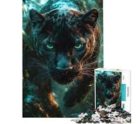 Jigsaw Puzzle for Adults 1000 Pieces Black Panther Close-Up Fun at Home Activities, Improve Memory Relax Games for Ages 14 And over (50x75cm)