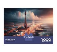 Jigsaw Puzzle for Adults 1000 Pieces Blackpool Tower Iconic Landmark Jigsaw Puzzle Relaxing Games Wall Decoration Difficult And Challenge 70x50cm/1000pcs