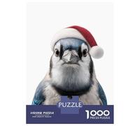 Jigsaw Puzzle for Adults 1000 Pieces Blue Jay Christmas Portrait Puzzles for Adults Relax Games Pattern Assembly for Is Ideal As A Gift 52x38cm/1000pcs