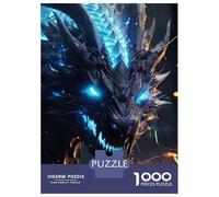 Jigsaw Puzzle for Adults 1000 Pieces Blue Lightning Dragon Jigsaw Puzzle Brain Teaser Game Stress Reliever Birthday And Unique Gifts 70x50cm/1000pcs