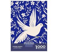 Jigsaw Puzzle for Adults 1000 Pieces Blue Peaceful Dove Jigsaw Puzzle Relax Games Precision Cutting Parent-child Interaction 38x26cm/1000pcs