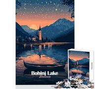 Jigsaw Puzzle for Adults 1000 Pieces Bohinj Lake Slovenia Puzzle For Teenagers Pattern Assembly Wishlist with Santa Claus Challenging Game Gifts (50x75cm)