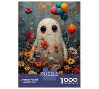 Jigsaw Puzzle for Adults 1000 Pieces Boho Ghost Floral Nature Jigsaw Puzzle Brain Teaser Game Stress Reliever Birthday And Unique Gifts 52x38cm/1000pcs