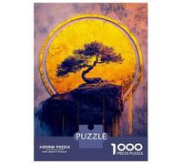 Jigsaw Puzzle for Adults 1000 Pieces Bonsai Tree Sunset Puzzles for Adults Relax Games Pattern Assembly for Is Ideal As A Gift 52x38cm/1000pcs