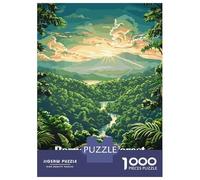Jigsaw Puzzle for Adults 1000 Pieces, Borneo Rainforest, MalaysiaIndonesia Artwork, Creative Leisure Activity, Holiday Family Game, Pieces, 38x26cm/1000pcs
