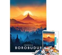 Jigsaw Puzzle for Adults 1000 Pieces Borobudur Temple Indonesia Educational Games Toys Educational Games Great Gifts And Toys A Work of Art (Size 75x50cm)