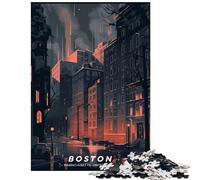 Jigsaw Puzzle for Adults 1000 Pieces Boston Massachusetts Help The Brain Exercise A Work of Art Relax Games for Ages 14 And over (38x52cm)
