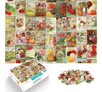 Jigsaw Puzzle for Adults 1000 Pieces botanical illustration Made of cardboard for and 14 years and over educational challenge Fun activities at home, birthday gifts, travel gifts。size：38x52cm