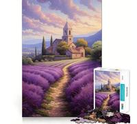 Jigsaw Puzzle for Adults 1000 Pieces Botanical Lavender Flower Tight Cut Fun Logic Skill Play Relax Fun Time Birthday Mind Gift (38x52cm)