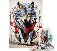 Jigsaw Puzzle for Adults 1000 Pieces Brave Wolf Educational Challenge Hand Speed Race DIY Toys for And 14 Years And over (38x26cm)