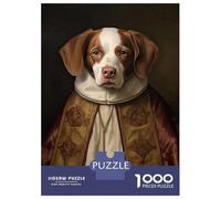 Jigsaw Puzzle for Adults 1000 Pieces Brittany Spaniel The Pope Jigsaw Puzzle Relax Games Precision Cutting Parent-child Interaction 38x26cm/1000pcs