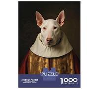 Jigsaw Puzzle for Adults 1000 Pieces Bull Terrier The Pope Jigsaw Puzzle Relax Games Precision Cutting Parent-child Interaction 38x26cm/1000pcs