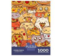 Jigsaw Puzzle for Adults 1000 Pieces Bunch of Pizza Cats Jigsaw Puzzle Brain Teaser Game For Family Fun Parent-child Interaction 52x38cm/1000pcs