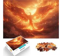 Jigsaw Puzzle for Adults 1000 Pieces Burning Phoenix sunfire Mustermontage eignet sich ideal als Geschenk für die ganze Familie38x26cm