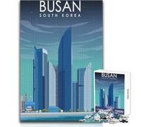 Jigsaw Puzzle for Adults 1000 Pieces Busan South Korea Beautiful Design Game Perfect Decoration Gift Birthday Size 38x52cm