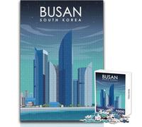Jigsaw Puzzle for Adults 1000 Pieces Busan South Korea Beautiful Design Game Perfect Decoration Gift Birthday Size 50x75cm
