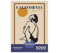 Jigsaw Puzzle for Adults 1000 Pieces California Dreaming Huntington Beach Art Print Jigsaw Puzzle Relax Games Precision Cutting Parent-child Interaction 70x50cm/1000pcs