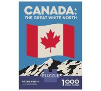 Jigsaw Puzzle for Adults 1000 Pieces Canada The Great White North Jigsaw Puzzle Relaxing Games Difficult Challenge Unique Gifts for Birthday And Christmas 38x26cm/1000pcs