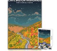 Jigsaw Puzzle for Adults 1000 Pieces Cape Breton Highlands Park Beautiful Design Game Perfect Decoration Gift Birthday Size 38x52cm