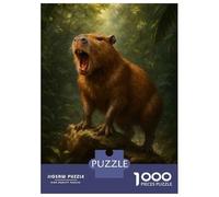 Jigsaw Puzzle for Adults 1000 Pieces Capybara Yawning in Jungle Jigsaws for Adults Toy Wall Decor Improve Memory for Is Ideal As A Gift 70x50cm/1000pcs