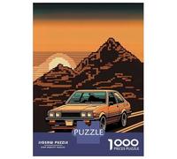 Jigsaw Puzzle for Adults 1000 Pieces Car Ride at Sunset Jigsaw for Adults Relax Games Hand Speed Race Difficult And Challenge 38x26cm/1000pcs