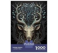 Jigsaw Puzzle for Adults 1000 Pieces Caribou Wild Imagination Adult Jigsaw Puzzle Relaxing Games Wall Decoration for Is Ideal As A Gift 38x26cm/1000pcs