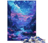 Jigsaw Puzzle for Adults 1000 Pieces Celestial Rivers Astralis Fun at Home Activities, For Family Fun Practical Game Suitable for Ages 14 And Up (38x52cm)