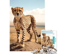 Jigsaw Puzzle for Adults 1000 Pieces Cheetah Portrait Educational Game Learning Educational Toys Great Gifts And Toys for The Whole Family (Size 50x75cm)