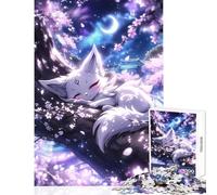 Jigsaw Puzzle for Adults 1000 Pieces Cherry Blossom Dreaming Home Decoration Toys Art Work Gift Family Games with Fully Interlocking Randomly Shaped Pieces Size 38x52cm