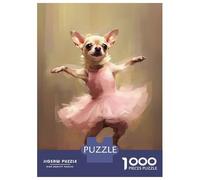Jigsaw Puzzle for Adults 1000 Pieces Chihuahua Ballerina Jigsaw Puzzle Brain Teaser Game Stress Reliever Birthday And Unique Gifts 38x26cm/1000pcs