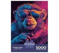 Jigsaw Puzzle for Adults 1000 Pieces Chimp Rocker Teenager Puzzles Fun Games Analysis And Logic Difficult And Challenge 52x38cm/1000pcs
