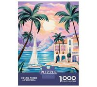 Jigsaw Puzzle for Adults 1000 Pieces Coastal Serenity Glow Jigsaw Puzzle Relaxing Games Wall Decoration Difficult And Challenge 52x38cm/1000pcs