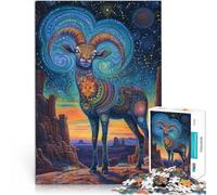 Jigsaw Puzzle for Adults 1000 Pieces Colored goat Spielspielzeug als Familiengeschenk Geeignet für die Schreibtischdekoration75x50cm