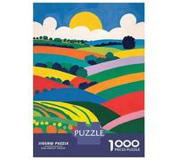Jigsaw Puzzle for Adults 1000 Pieces Colorful Iowa Retro Art Jigsaw Puzzle Relax Games Precision Cutting Parent-child Interaction 38x26cm/1000pcs