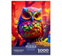Jigsaw Puzzle for Adults 1000 Pieces Colorful Owl 3d Jigsaw Puzzle Relaxing Games Difficult Challenge Unique Gifts for Birthday And Christmas 70x50cm/1000pcs