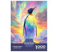 Jigsaw Puzzle for Adults 1000 Pieces Colorful Penguin in Arctic Landscape Jigsaw Puzzle Relaxing Games Difficult Challenge Unique Gifts for Birthday And Christmas 38x26cm/1000pcs