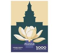 Jigsaw Puzzle for Adults 1000 Pieces Columbia South Carolina Cityscape with Magnolia Puzzle for Adults Relaxing Games For Family Fun Difficult And Challenge 52x38cm/1000pcs