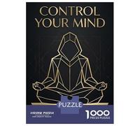 Jigsaw Puzzle for Adults 1000 Pieces, Control Your Mind Meditation Art Artwork, Mindfulness Activity, Winter Indoor Entertainment, Premium Thick Cardboard, 38x26cm/1000pcs
