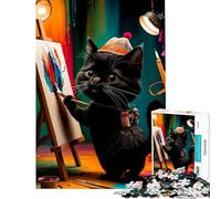 Jigsaw Puzzle for Adults 1000 Pieces Cosmic Cat Artistry Educational Game Learning Educational Toys Great Gifts And Toys for The Whole Family (Size 38x26cm)