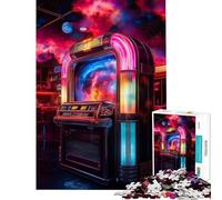 Jigsaw Puzzle for Adults 1000 Pieces Cosmic Jukebox Jigsaw for Adults Hands-on Game Precision Cutting Birthday And Unique Gifts (Size 38x52cm)