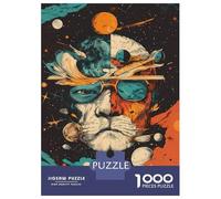 Jigsaw Puzzle for Adults 1000 Pieces Cosmic Lion Abstract Space Jigsaw for Adults Relax Games Hand Speed Race Difficult And Challenge 52x38cm/1000pcs