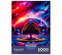 Jigsaw Puzzle for Adults 1000 Pieces Cosmic Neon Landscape Jigsaw Puzzle Relaxing Games Difficult Challenge Unique Gifts for Birthday And Christmas 38x26cm/1000pcs