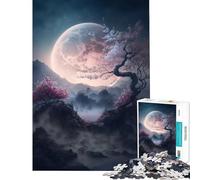 Jigsaw Puzzle for Adults 1000 Pieces Cosmic Sakura Tree Educational Game Learning Educational Toys Great Gifts And Toys for The Whole Family (Size 38x52cm)