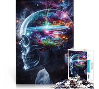Jigsaw Puzzle for Adults 1000 Pieces Cosmic Visionary Skull Schwierig und herausfordernd Geschenk zum Geburtstag38x26cm