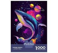 Jigsaw Puzzle for Adults 1000 Pieces Cosmic Whale Space Animal Puzzle for Adults Relaxing Games For Family Fun Difficult And Challenge 70x50cm/1000pcs