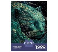 Jigsaw Puzzle for Adults 1000 Pieces Cougar Teenager Puzzles Fun Games Analysis And Logic Difficult And Challenge 38x26cm/1000pcs