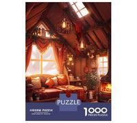 Jigsaw Puzzle for Adults 1000 Pieces Cozy Hearth Jigsaws for Adults Toy Wall Decor Improve Memory for Is Ideal As A Gift 52x38cm/1000pcs